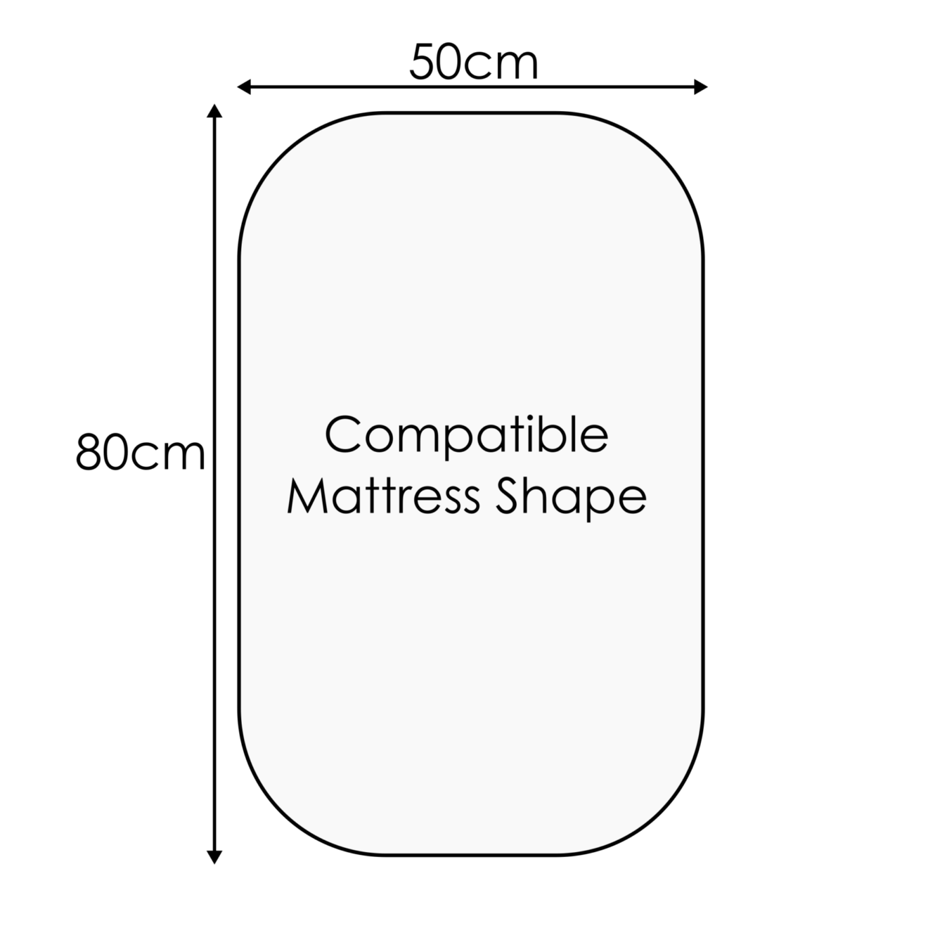 Organic Glovesheet, To fit Maxi Cosi Iora* oval mattress, approx 80 x