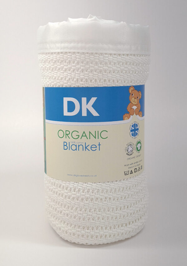 DK Organic (GOTS) Cellular Blanket, COT size - 120x100cm - Image 2